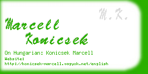marcell konicsek business card